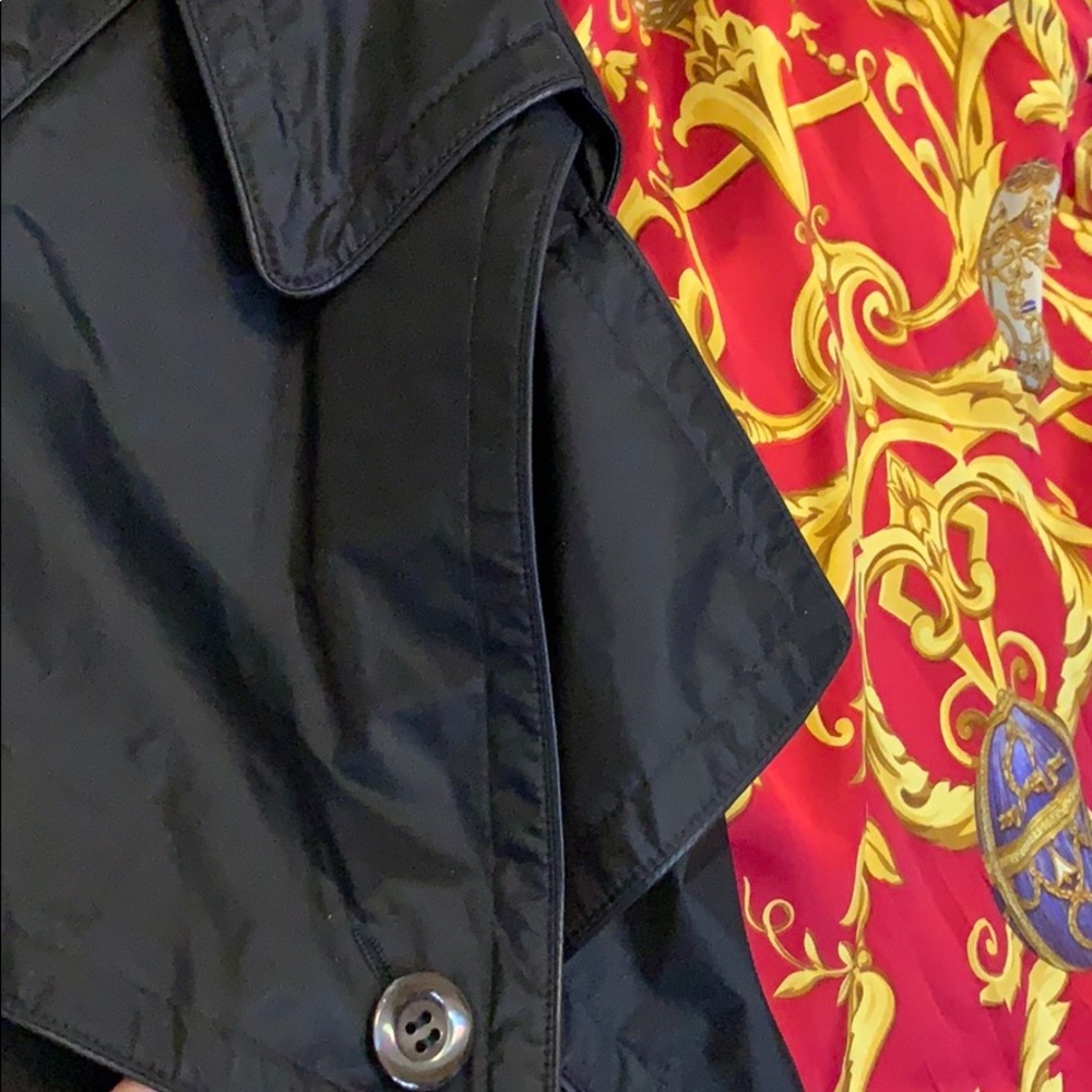 Zilli Long Black Rain Coat with Leather lining